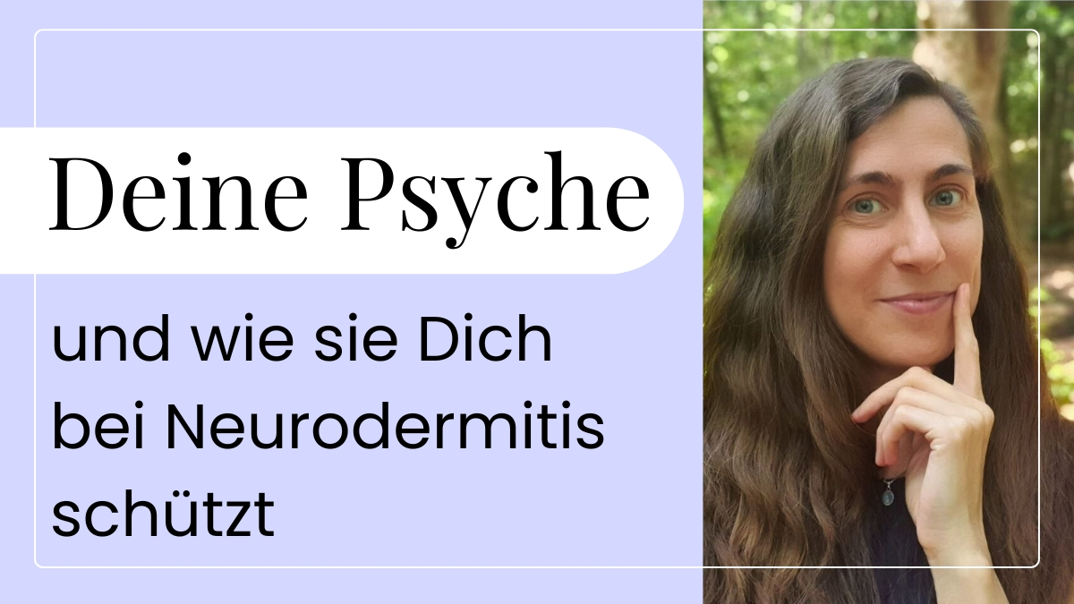 Autorin hat den Zeigefinger fragend ans Gesicht gelegt. Symbolisch für das Erkennen von psychischen Mustern bei Neurodermitis.